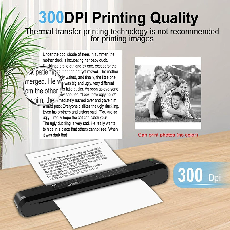 Cross -border A4 thermal transfer printer A5A4 carbon band Bluetooth printing ordinary paper office small portable heat sensitivity printing