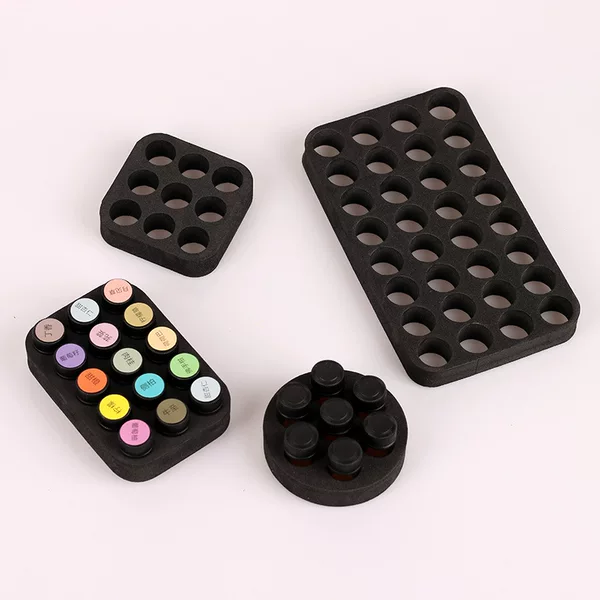 7-Hole 9-hole 15-grid 32-grid essential oil bag inner support foam 1ml2ml sub-bottle eva Round Square cotton sheet lining