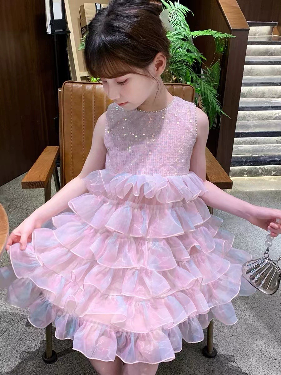 Summer skirt, summer clothing, children's small princess costume, evening dress, western style, Birthday gift