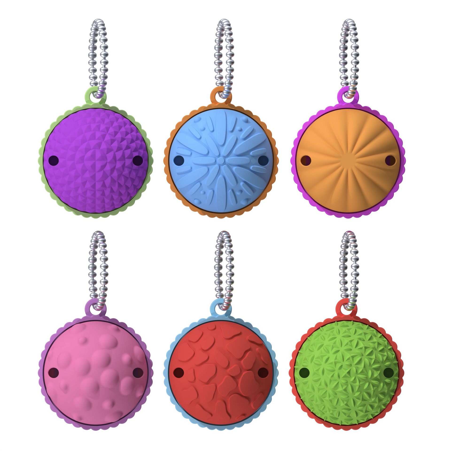 Silicone 3D pellizco pellizco bola Fidget juguetes sensoriales descompresión bola burbuja bola árbol de Navidad pequeño colgante llavero