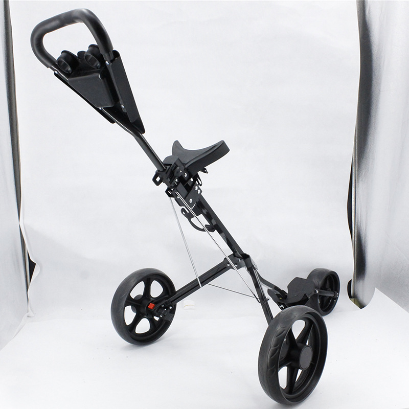 Carrito de golf al por mayor de la fábrica tres-rueda que dobla Venta caliente transfronteriza portátil del curso del carro de golf de la carretilla