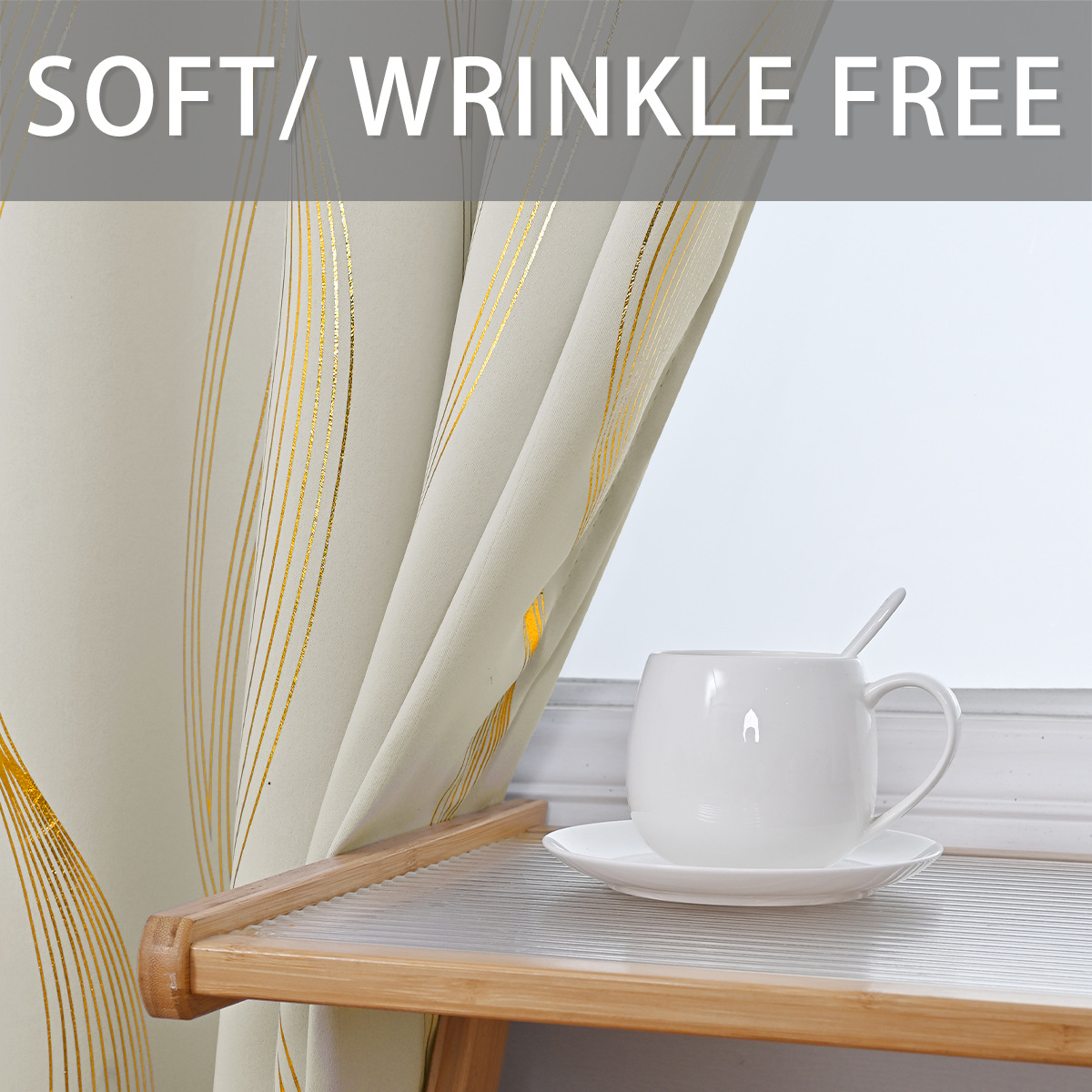 Amazon de alta precisión estampado ondas perforación cortina de sombra dormitorio sala de estar cortina de sombra solar TEMU