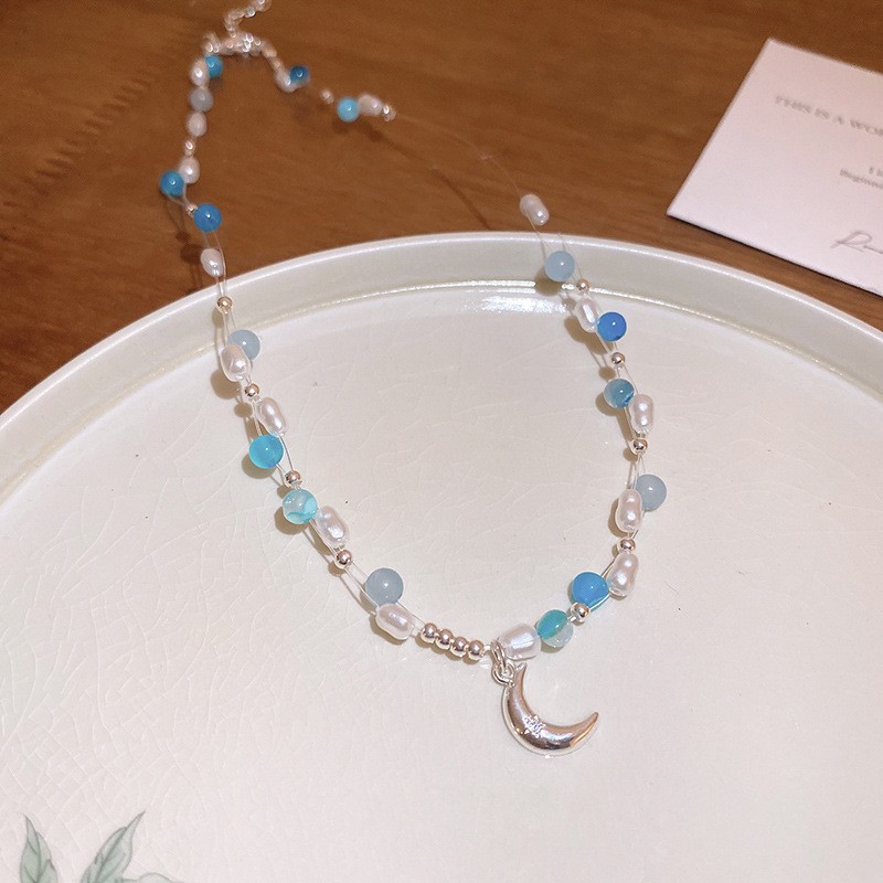 Collar de perlas de color dopamina Estilo étnico Retro con cuentas Cadena de clavícula Moda de nicho Collar de alta gama al por mayor