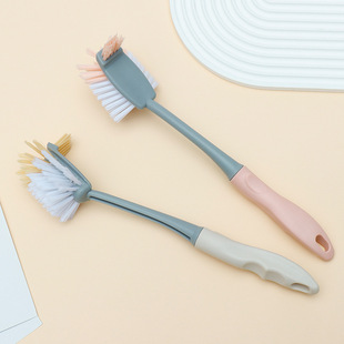 Factory wholesale long handle pot washing brush household small brush does not hurt pot artifact kitchen decontamination cleaning brush dish washing brush