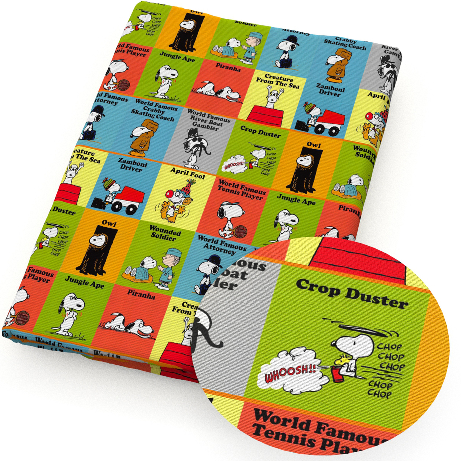 Perro Snoopy impresión de dibujos animados 100% tela de algodón DIY ropa hecha a mano bolsa, 1Yc55667