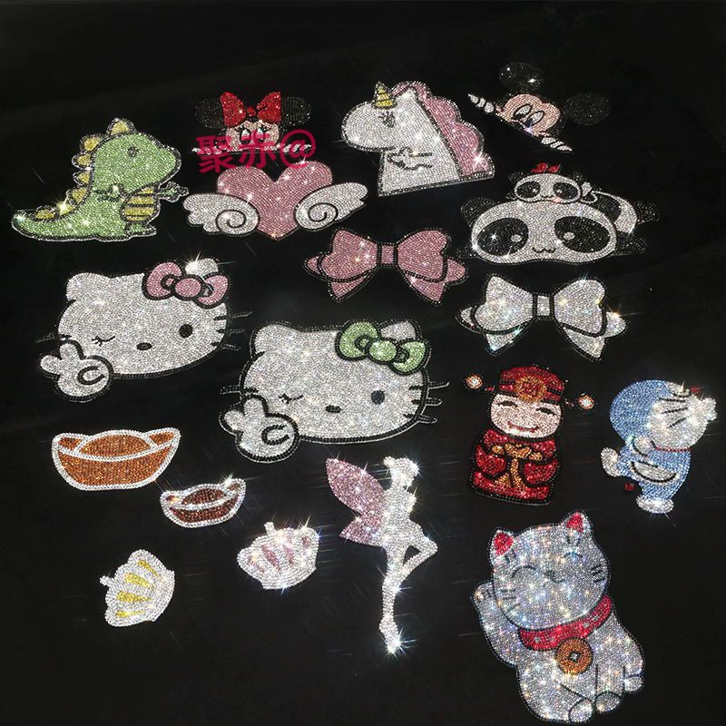 DIY Crystal Creative автомобильная алмазная наклейка личность мультфильм весь автомобиль наклейка с зеркалом заднего вида автомобиля декоративная наклейка через границу