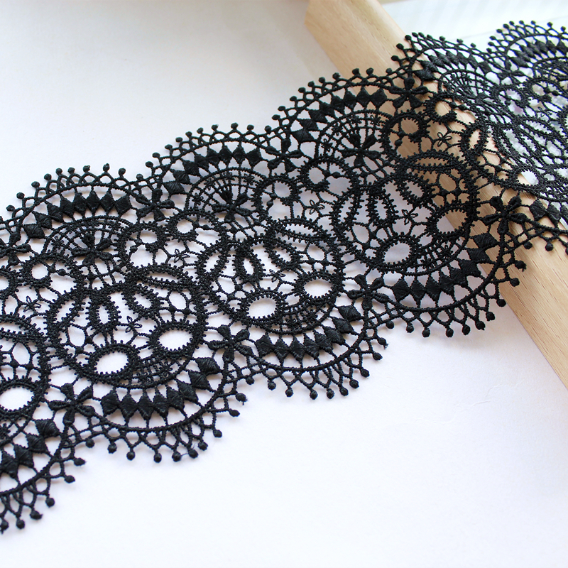 Japón 7cm polietileno de línea delgada accesorios de encaje solubles en agua DIY ropa falda pendular material de decoración de puño