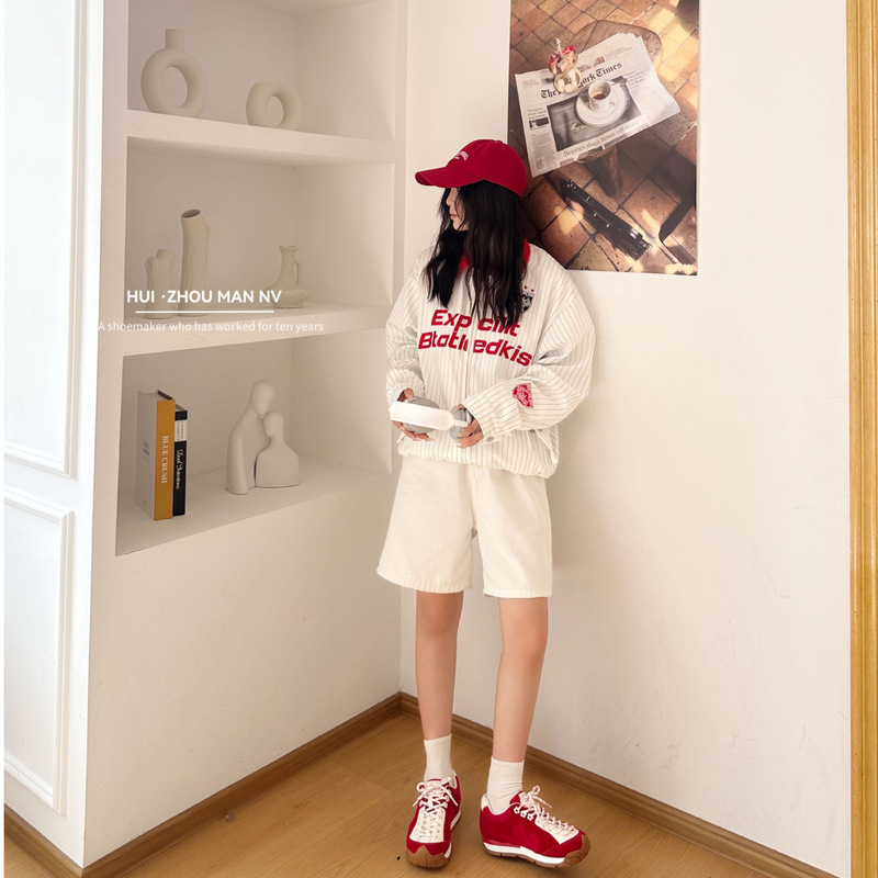 复古真皮德训鞋女2025新款透气百搭小花浪休闲运动鞋厚底阿甘鞋女|undefined