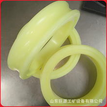 煤矿井下聚氨酯猴车轮衬结构简单拖绳轮轮衬矿用猴车轮衬