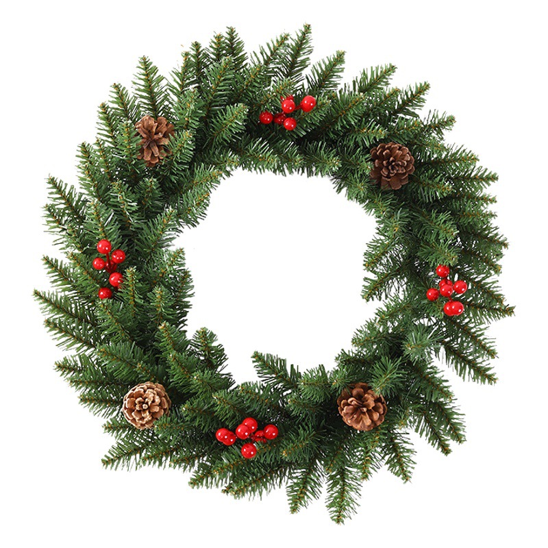 Corona de Navidad directa de fábrica decoración de Navidad 30/40/50/60 corona de bala cifrado guirnalda puntiaguda