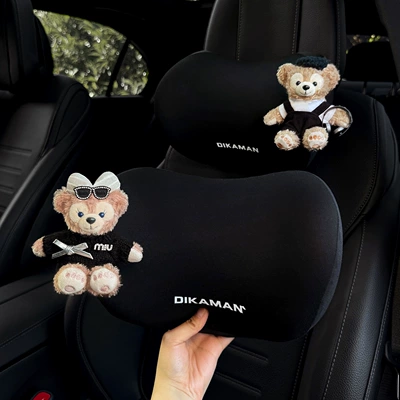 2026 New Model Shirley Rose Car Headrest, In-Car Seat Neck Memory Foam Pillow, Neck Support Pillow, Car Lumbar Support for Women (Headrest) - main-driver-co-driver-sweet-cool-meimei-punk-duffy