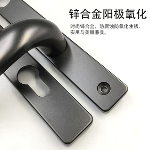 Silent door lock zinc alloy indoor lock household universal bathroom bedroom room toilet handle black