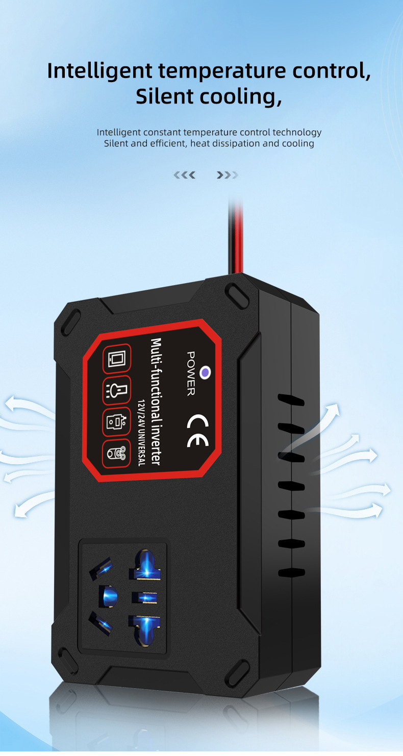 Car and Truck 12V/24V to 220V Multifunctional Car Inverter Converter Mobile Phone Socket Charger