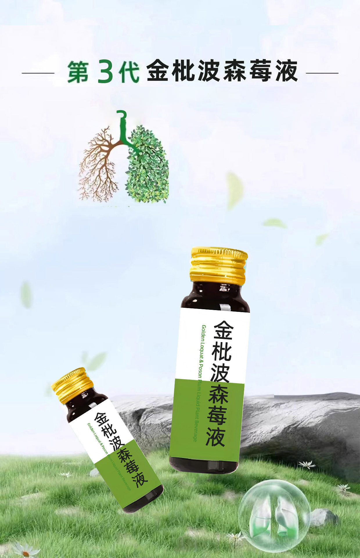 Boysenberry Luo Han Guo Herbal Drink (50ml) — Loquat Leaf, Platycodon & Chrysanthemum Botanical Beverage overview