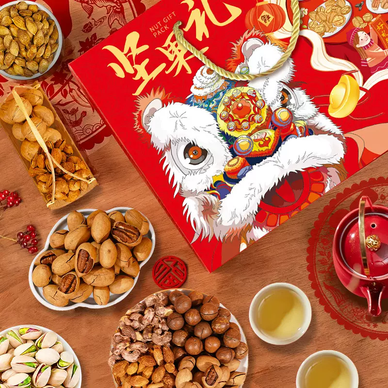 坚果礼盒批货年货零食批装干果炒货瓜子花生坚果大礼包过年送礼