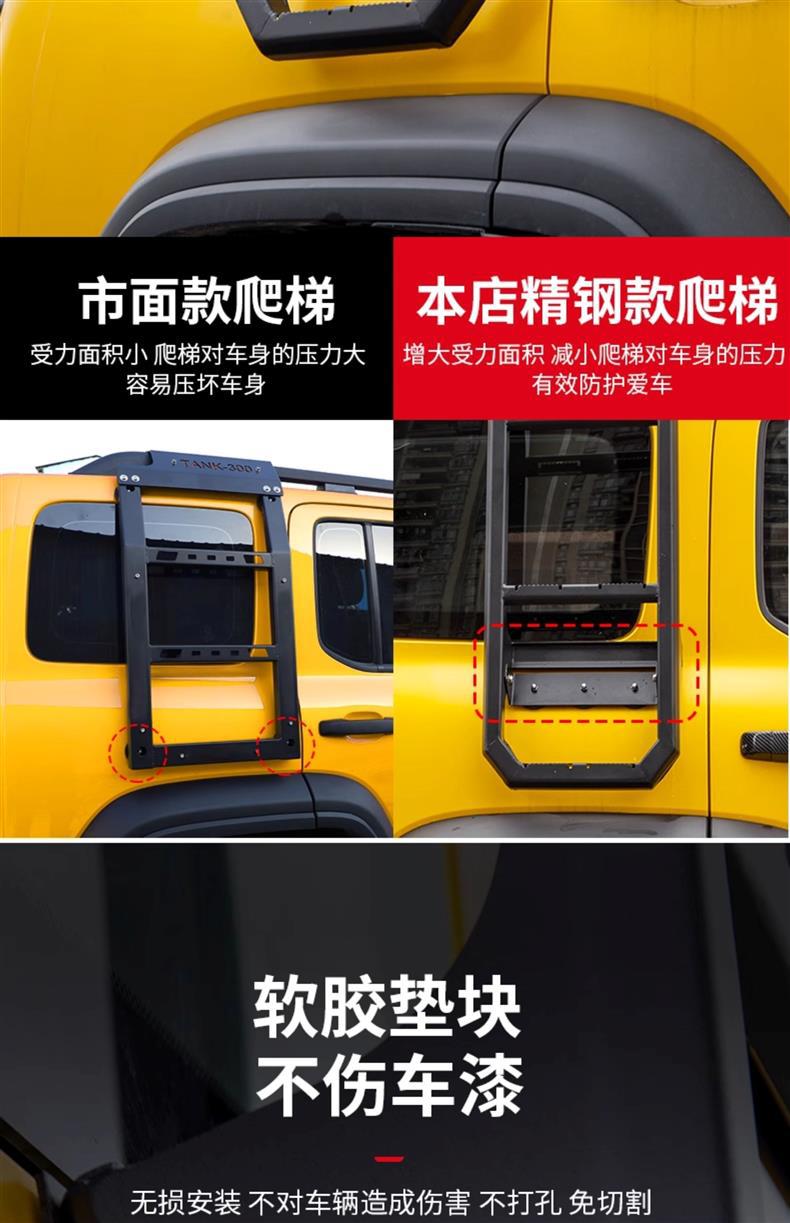 Tank 300 Roof Rack Modification Side Ladder Net Pocket Sunken Luggage Frame Side Tent Spare Tire Small Backpack