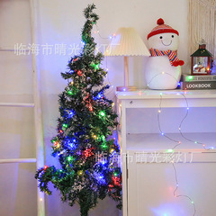 クリスマスツリーランプled星装飾雰囲気ランプ墨緑銅線屋外防水クリスマス配置カラーランプ
