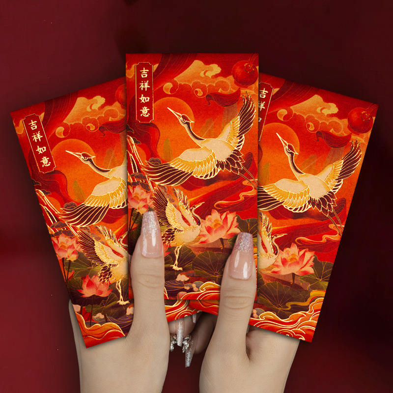 Lian Nian Youyu 香港版高級赤い封筒新しい新年の赤い封筒バッグクリエイティブ新年の赤い封筒工場卸売|undefined