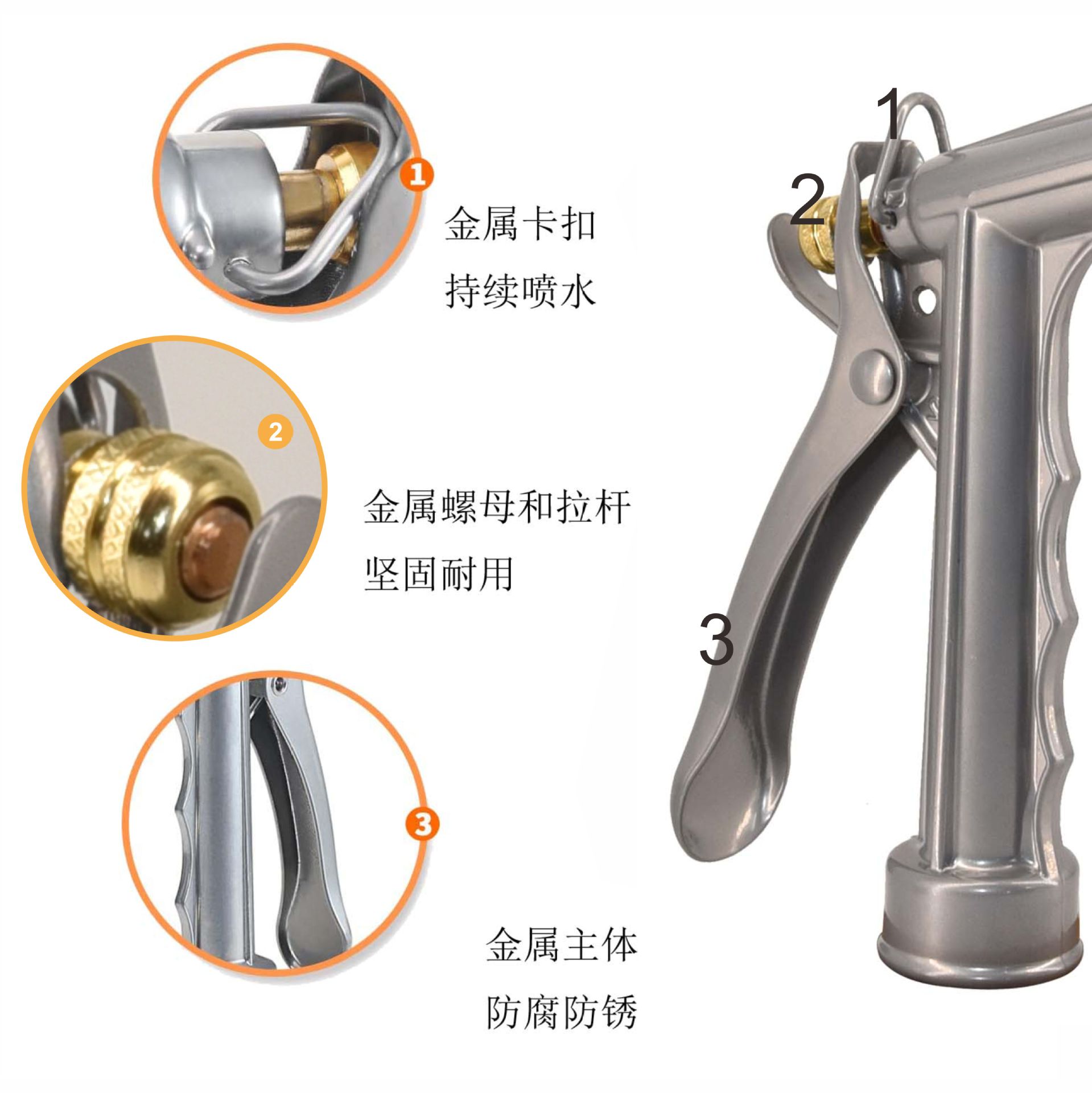 Azul pájaro de riego de metal de 5 pulgadas pequeña pistola de pulverización en stock al por mayor jardín de jardinería verduras American Sudeste de Asia boquilla