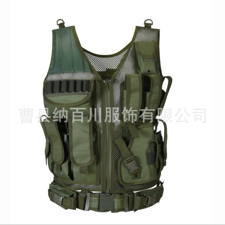 Chaleco táctico al aire libre, estilo camuflaje, malla transpirable, resistente para aventuras y deportes, chaleco tipo CS.