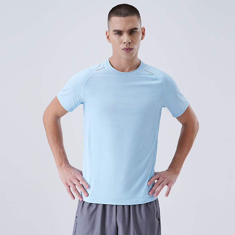 Camiseta Deportiva de Manga Corta para Hombre, Estilo Informal, para Verano 2025, Cuello Redondo, para Deportes al Aire Libre, Fitness y Running