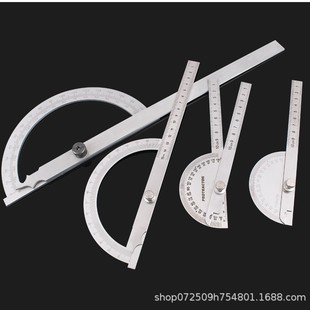 Angle Ruler 180 Degree Protractor 150mm Angle Hollow Ruler Stainless Steel Angle Ruler 0-180 ° Semicircle