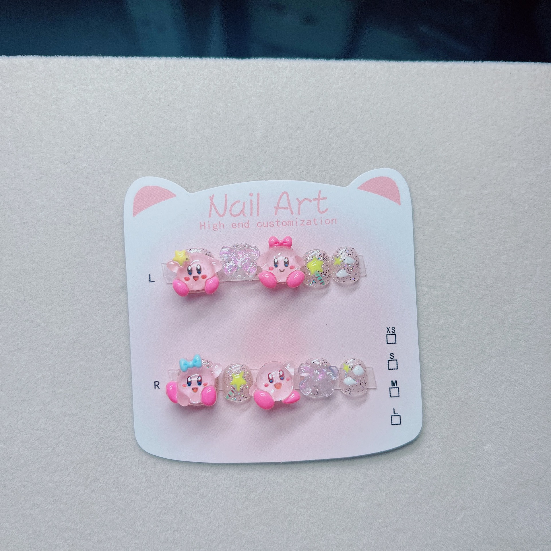 儿童手工穿戴甲3-8岁星之卡比穿戴甲可爱美甲反复穿戴