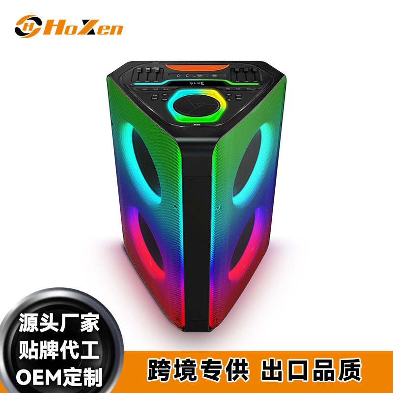 Foreign trade triangular private model high-power speaker with microphone 12inch multi-speaker party Bluetooth TWS speaker Foreign trade triangular private model high-power speaker with microphone 12inch multi-speaker party Bluetooth TWS speaker