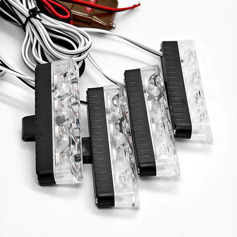 Cross-Border Car and Truck Modification Wireless Remote Control One-To-Four 16Led Grille Decorative Strobe Warning Light