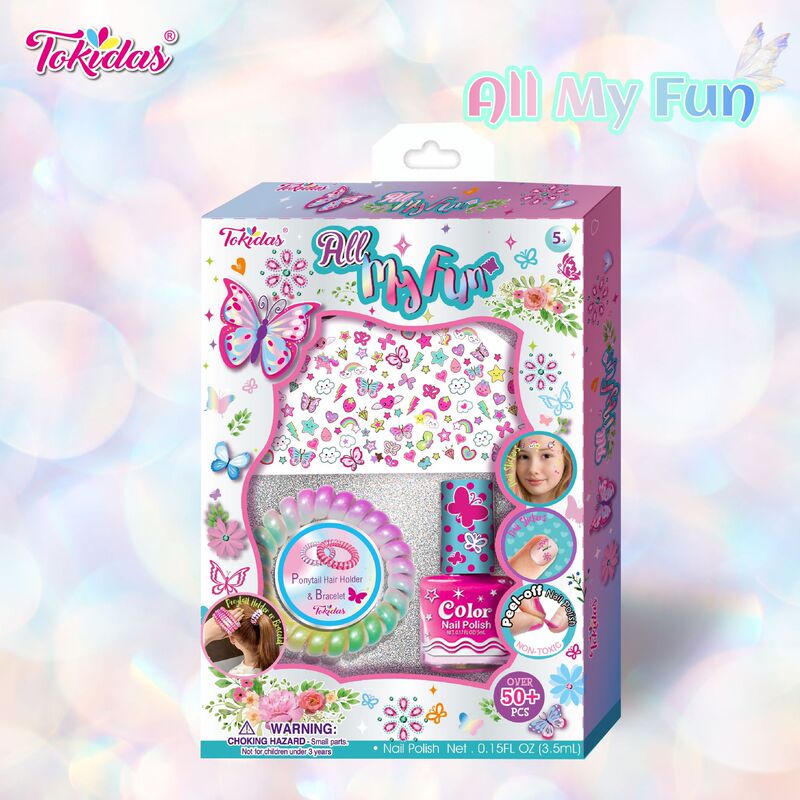 Children's cute stickers cartoon water-based nail polish beauty manicure suit jewelry box toy Frozen toy Children's cute stickers cartoon water-based nail polish beauty manicure suit jewelry box toy Frozen toy