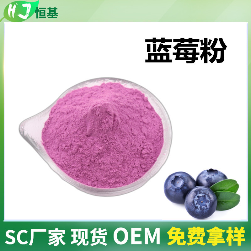 蓝莓果粉 99% 全水溶 SC厂家  1㎏装 现货批发 水果冻干粉 蓝莓粉