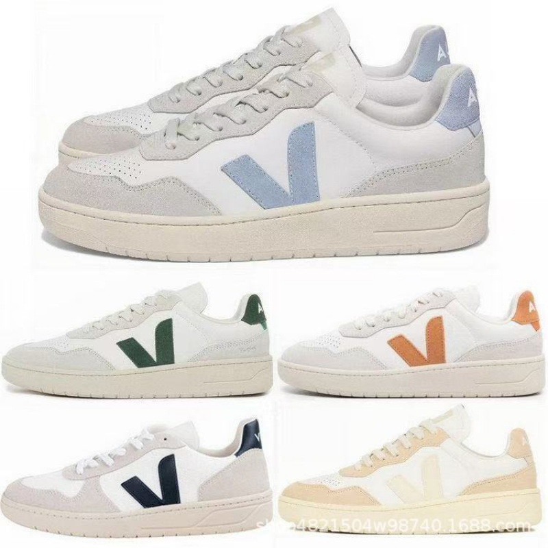 French Veja white sneakers, V-shaped unisex couple shoes, breathable casual sneakers, versatile white shoes French Veja white sneakers, V-shaped unisex couple shoes, breathable casual sneakers, versatile white shoes