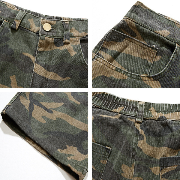 Japanese retro camouflage trousers for men and women
