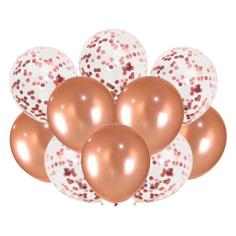 Transfronterizo de 12 pulgadas de papel de lentejuelas blanco puro traje de cumpleaños decoración de la habitación de la boda atmósfera decorativa empuje globo de látex