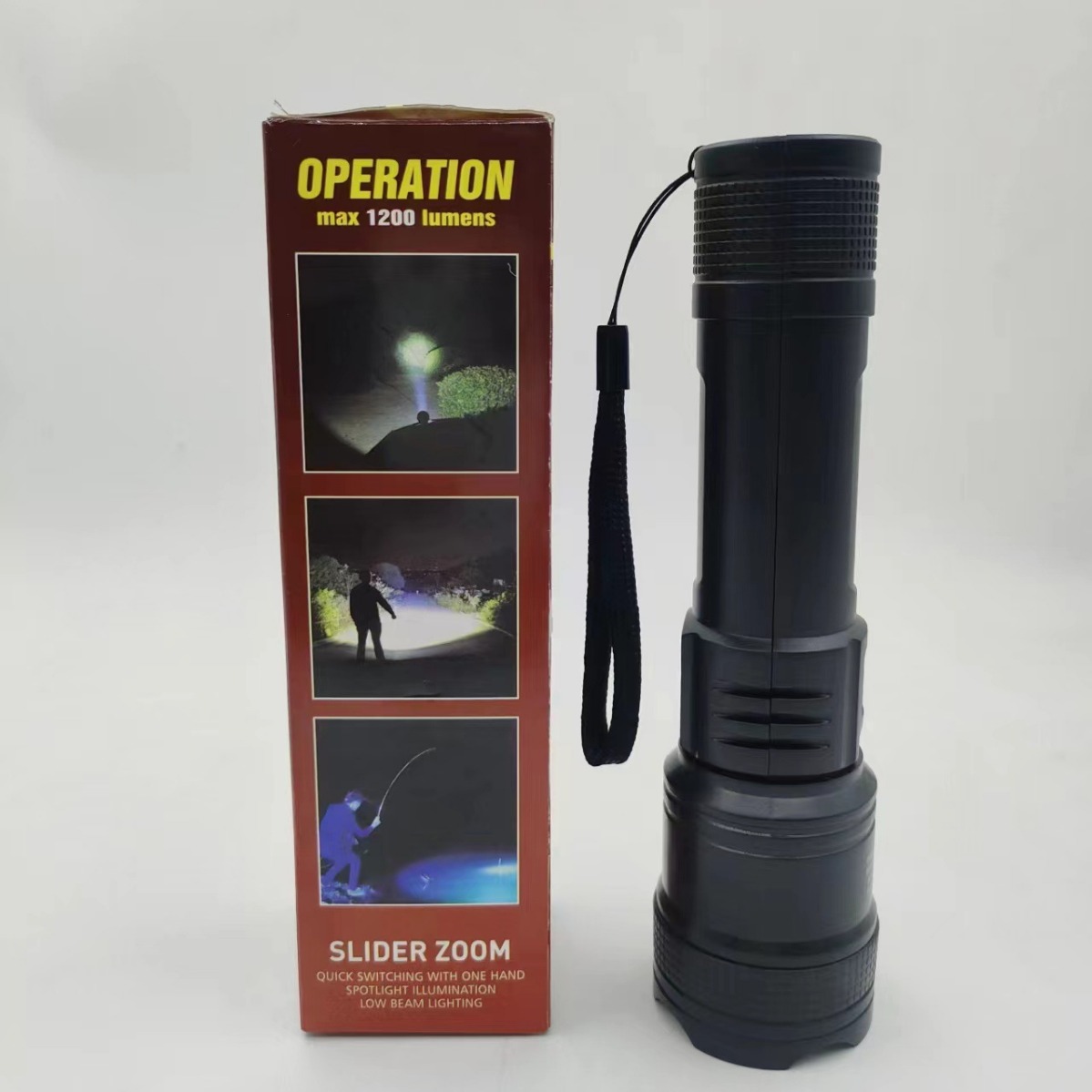 Luz transfronteriza L39 linterna zoom telescópica pantalla de carga de energía iluminación doméstica al aire libre larga duración