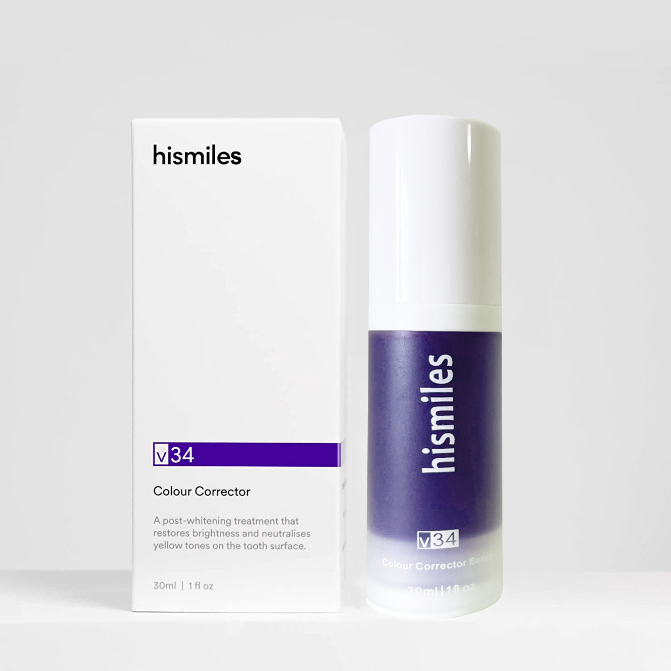 hismiles 단층 튜브 흰색 상자 v34 치약(모두 영어 포장, 해외 무역 판매 전용)