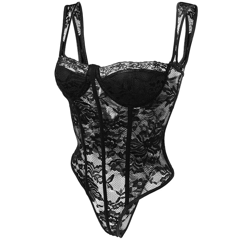 Corseta de cordón 3 huesos de dama cinturón de pecho corseja de Europa y América chaleco de forma transpirable