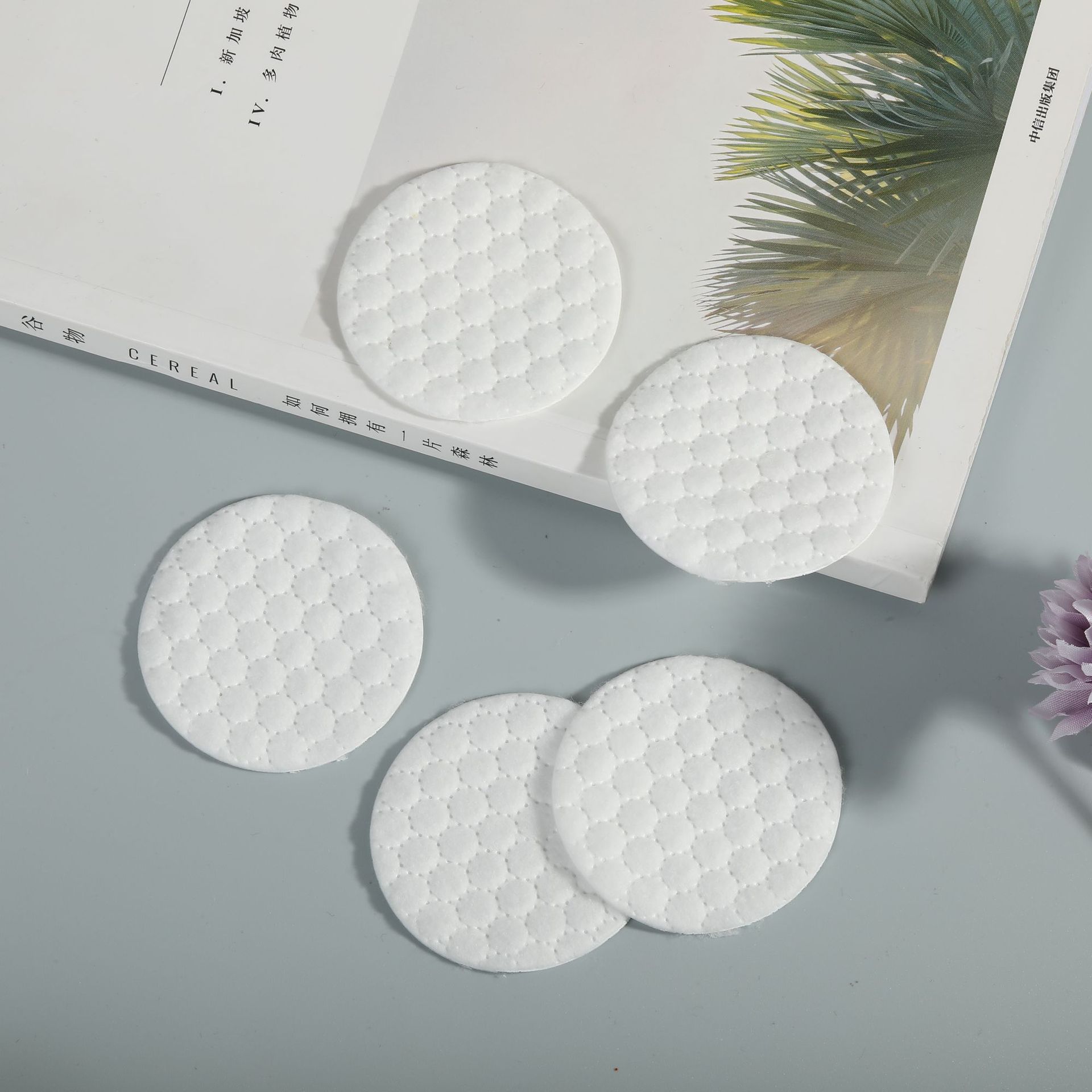 100 piezas de algodón de maquillaje portátil, algodón de maquillaje especial multicapa, algodón de maquillaje al por mayor