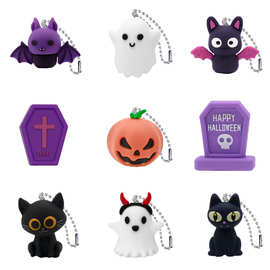 万圣节欧美卡通软胶挂件动物珠链吊坠饰品学生办公创意礼品潮玩