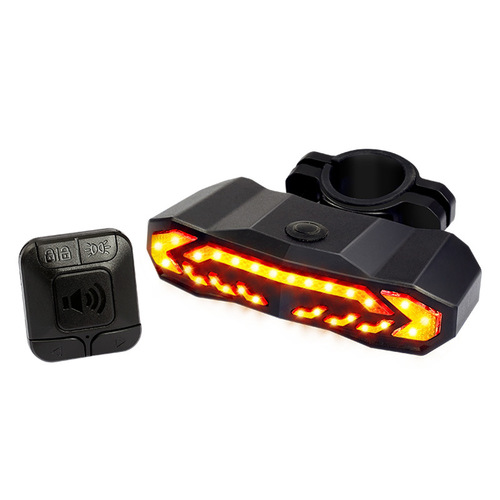 Cross-border best-selling turns into brake sensing bicycle waterproof energy-saving remote charging anti-theft police rear lights