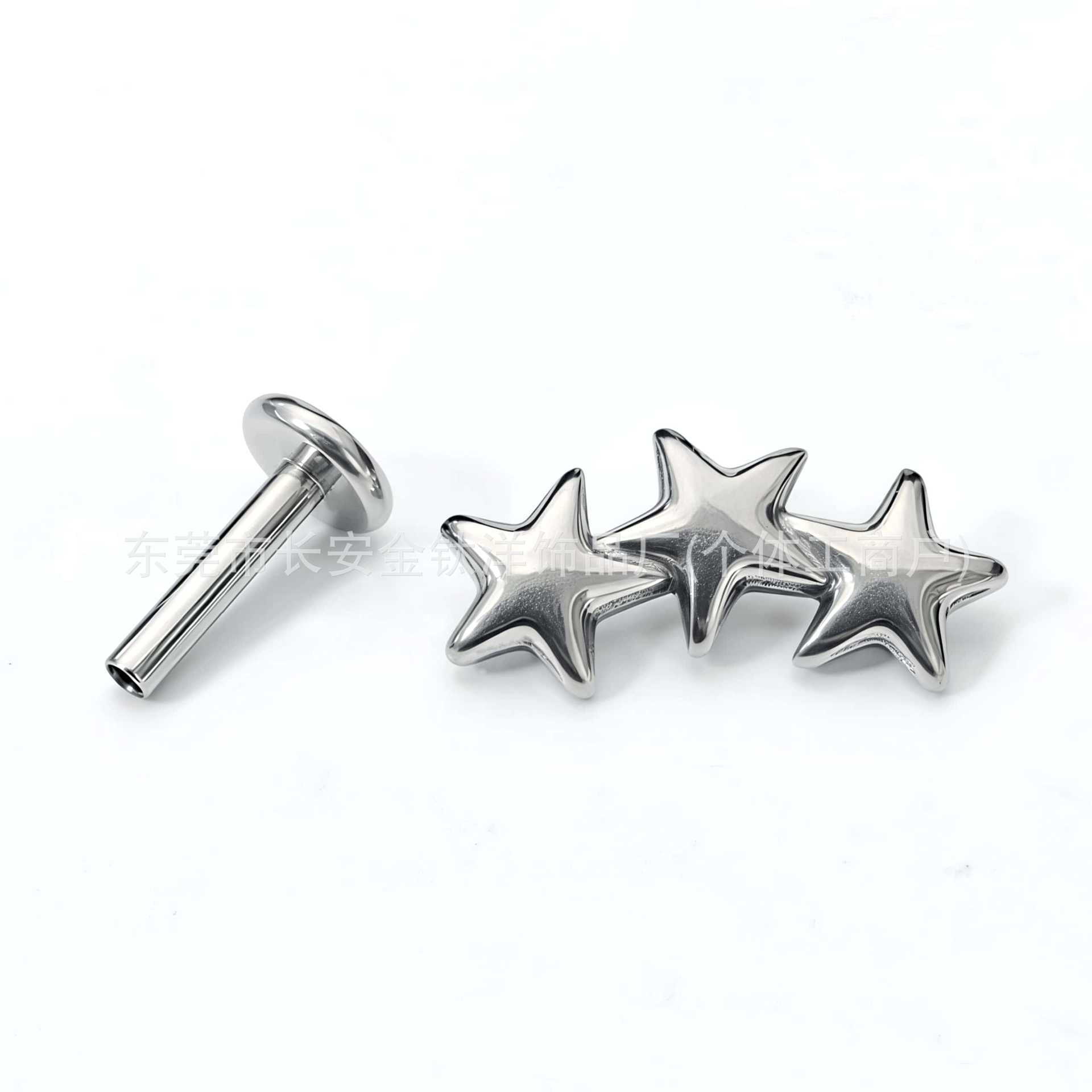 Pointed titanium steel lip stud product view