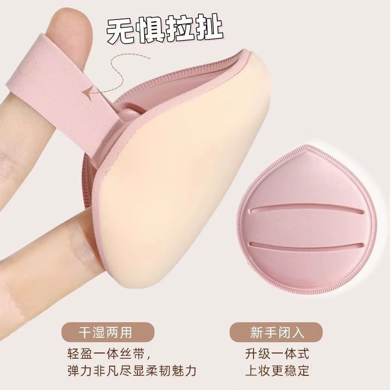 Кушон-пуховка QUANFAN XL хлопковая, в прозрачном футляре, мягкая круглая губка 1 шт.