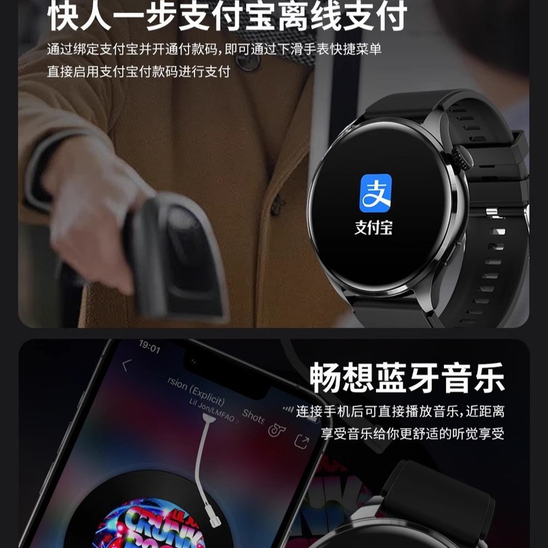 2025官方正品watch4血糖智能手表接打电话多功能蓝牙测心率手表|undefined