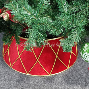 New Christmas tree skirt Christmas decorations red flannel Christmas tree apron party decoration New Year festival