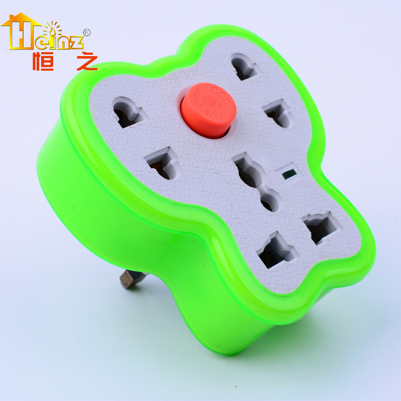 Fabricante al por mayor mariposa portátil un giro tres convertidor de enchufe de conversión británico europeo