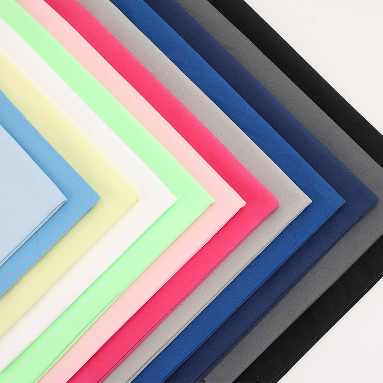 定制超纤双面绒面料眼镜布浴袍巾布料全涤快干运动毛巾沙滩巾面料