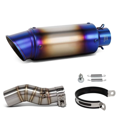 Motorcycle exhaust pipe | Motorcycle Modified Exhaust Pipe - 450mt-middle-section-sc-burnt-blue-inclined-tail
