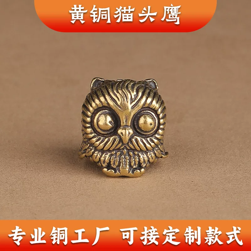 Brass creative travel backpack, pendant, flashlight, wholesale, owl
