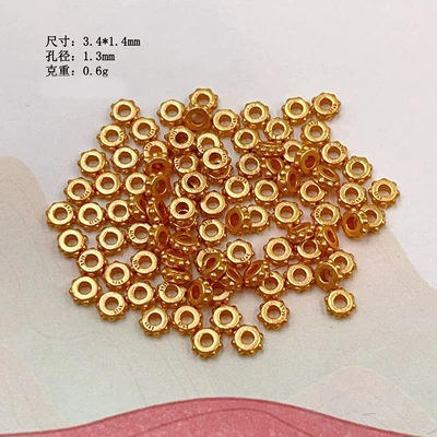 Weighed by the Gram, S925 Zərgərlik ara hissələri - wheel-spacer-1g-approx-15-pieces