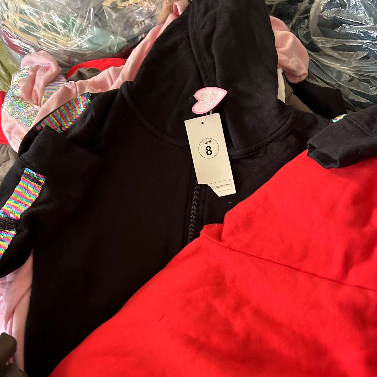 Comercio exterior Varios pantalones de Abrigo con capucha suéter pantalones de manga larga cremallera camisa bajo lote